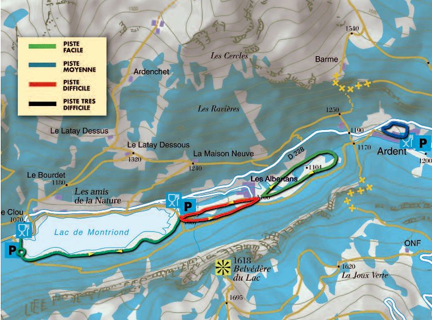 Loipenplan Vallée d'Aulps Montriond