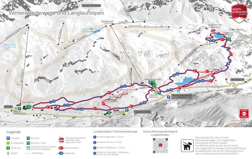 Trail Map Warth-Schröcken
