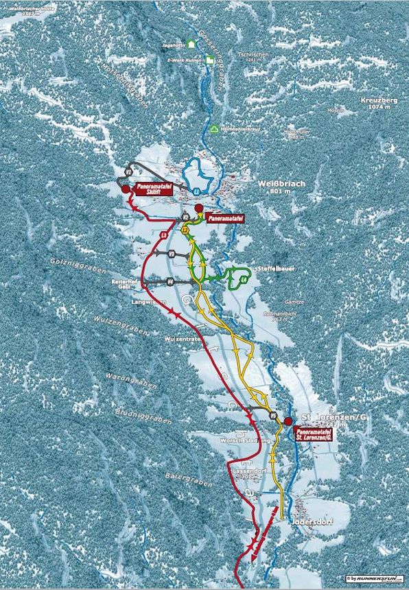 Loipenplan Weissbriach Gitschtal