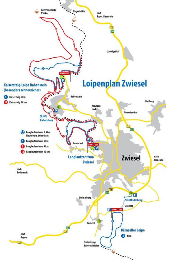 Trail Map Zwiesel Rabenstein