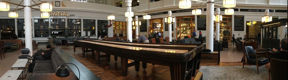 Various cafes are located inside the Historic Union Station.