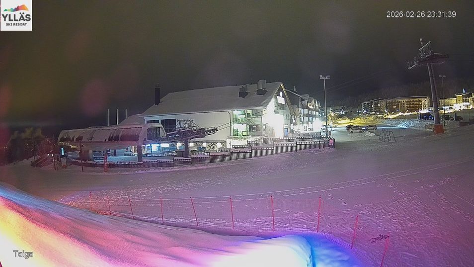 Webcam mit dem Standort: Ylläs: Gondelstation am Taiga Restaurant