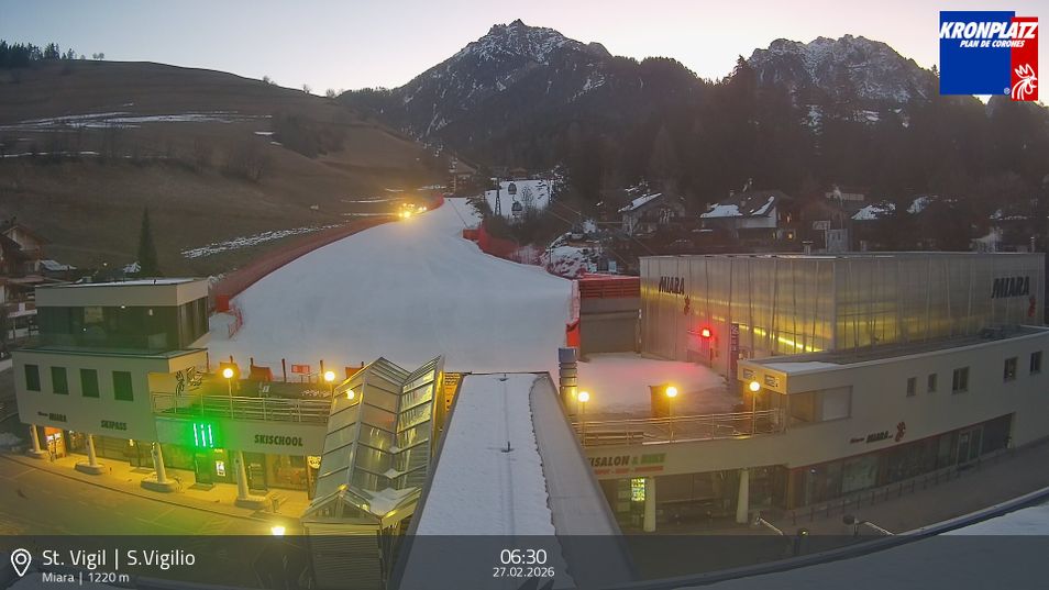 Webcam mit dem Standort: Kronplatz: Talstation Miara