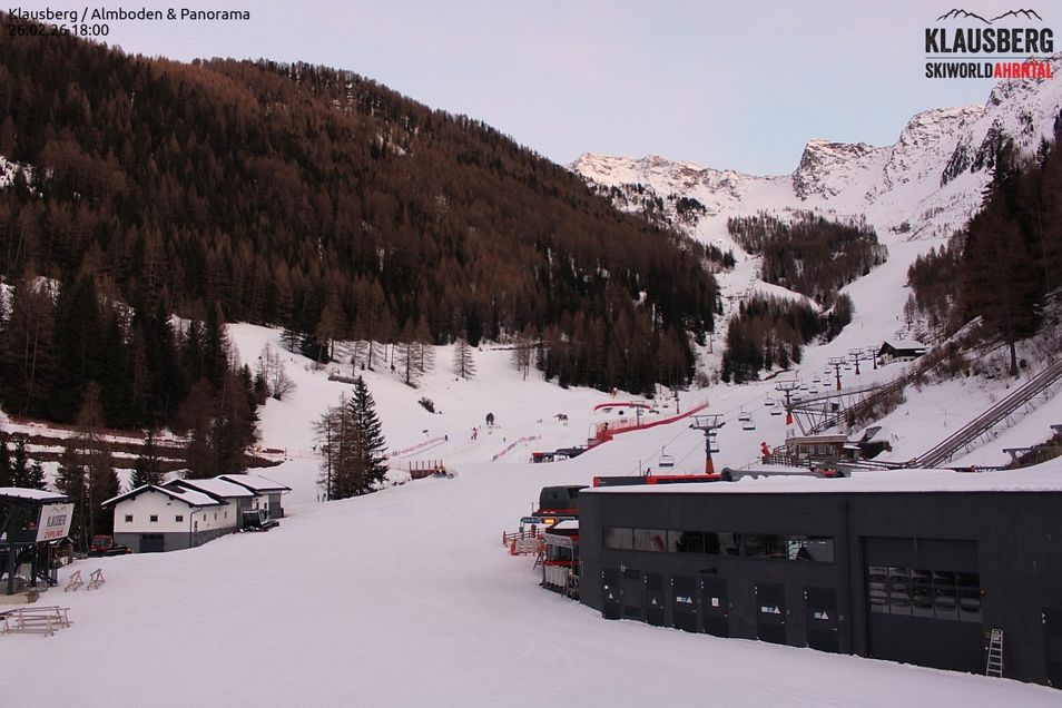 Webcam mit dem Standort: Talstation Almboden, Skiarena Klausberg