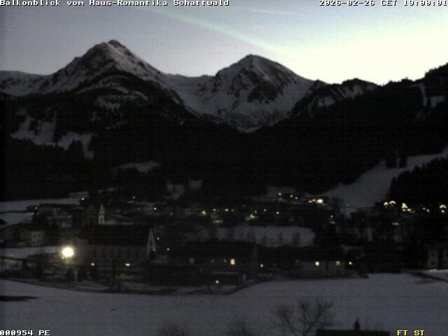 Webcam located at: Vacation rental Haus Romantika Schattwald