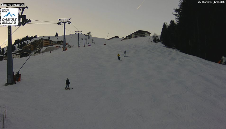 Webcam located at: Damüls Ski Resort: View Base Station Oberdamüls