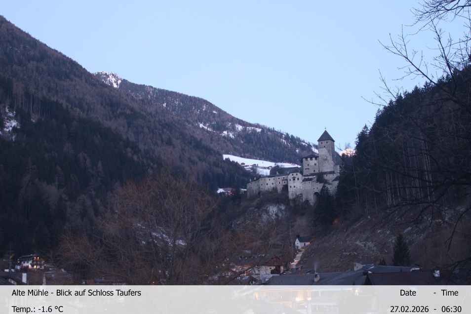 Webcam located at: View towards castle Taufers in South Tyrol
