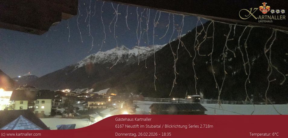 Webcam located at: View towards Neustift and Serles / Stubai