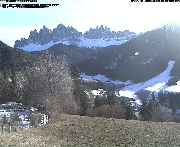 Webcam mit dem Standort: Villnöss: St. Magdalena und die Geisslerspitzen