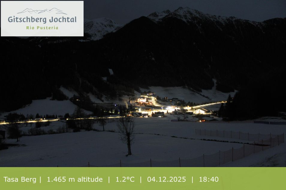 Webcam mit dem Standort: Gitschberg Jochtal: Blick auf die Mittelstation Schilling