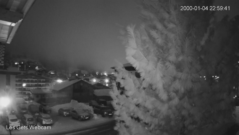 Webcam mit dem Standort: Zentrum Les Gets - Blick zur Mont Chery Piste