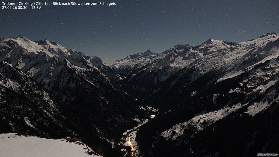 Webcam mit dem Standort: Zillertal - Blick zum Grinberg