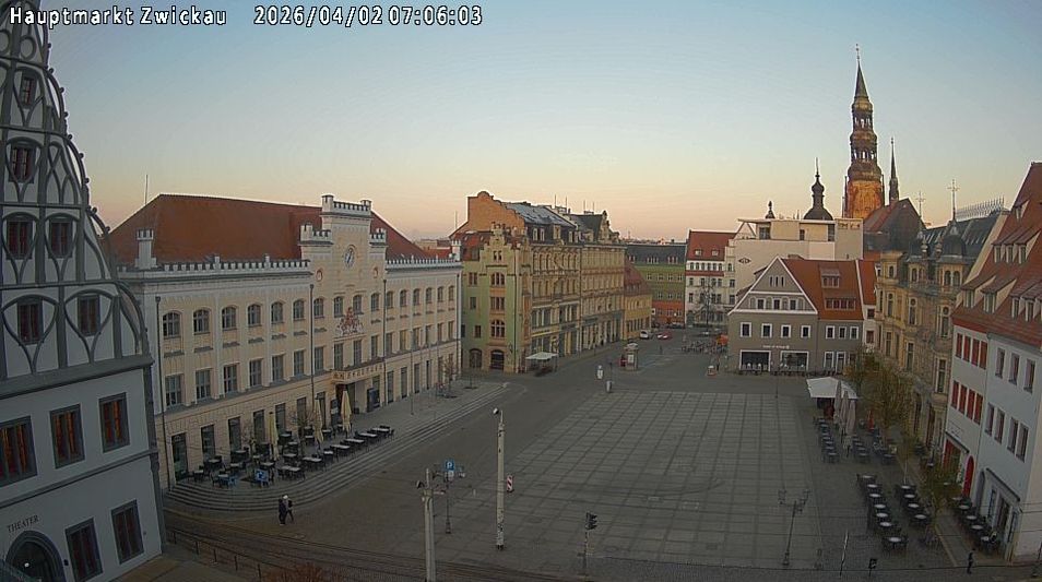 Webcam mit dem Standort: Zwickau in Sachsen - Hauptmarkt