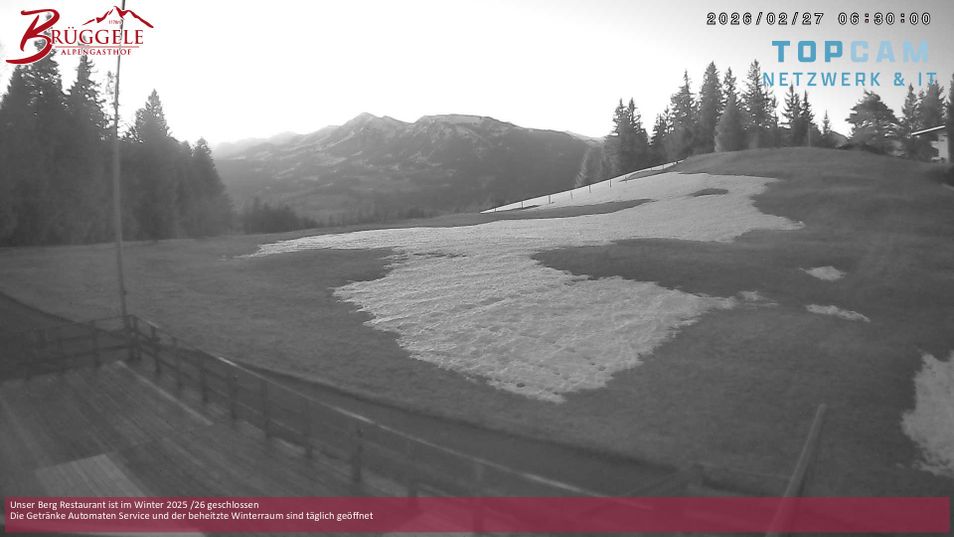 Webcam mit dem Standort: Alberschwende: Alpengasthof Brüggele