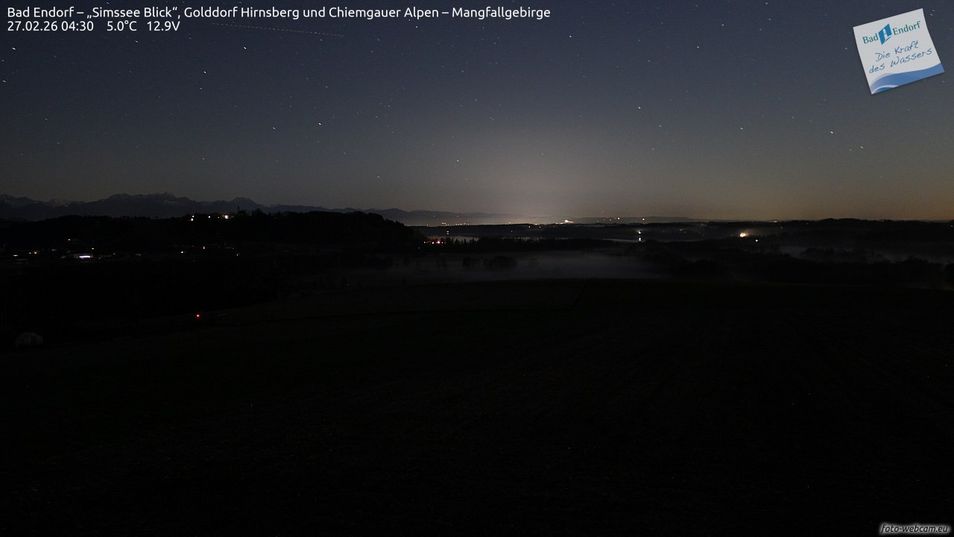 Webcam mit dem Standort: Bad Endorf - Blick auf den Wendelstein