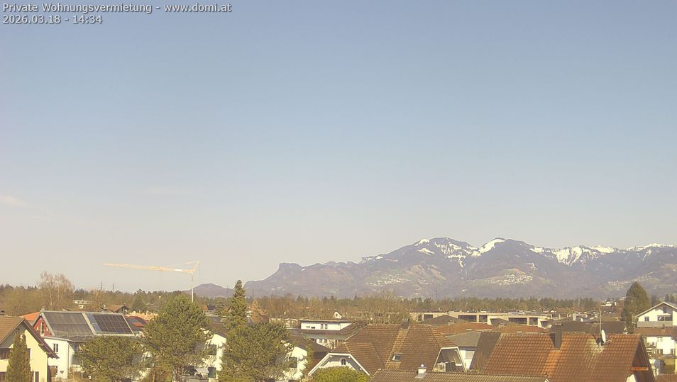 Webcam mit dem Standort: Blick über das Rheintal auf die Hohe Kugel von Feldkirch