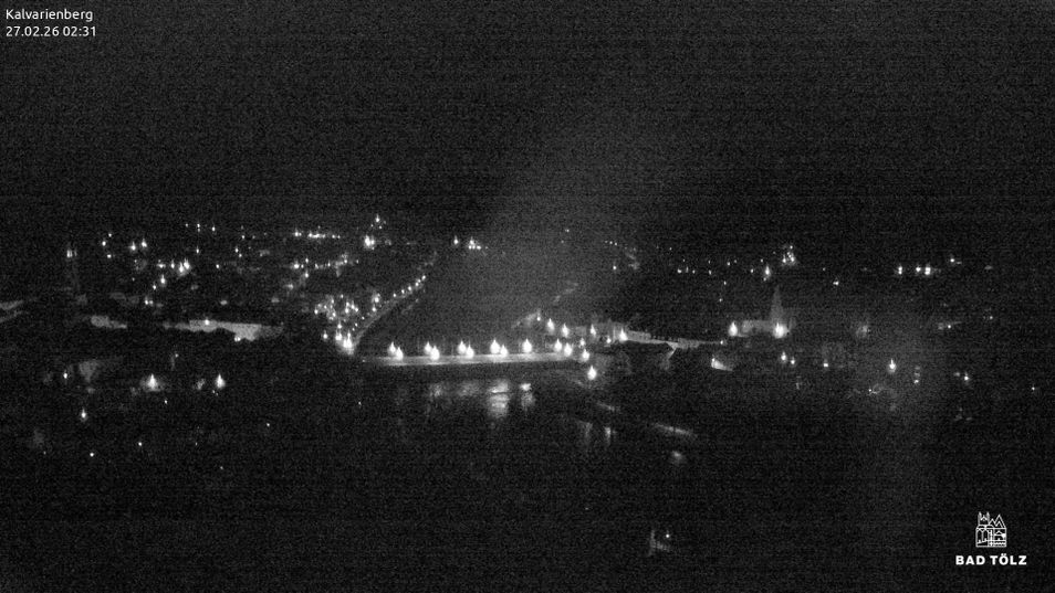 Webcam mit dem Standort: Blick vom Kalvarienberg in Bad Tölz