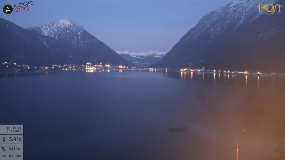 Webcam mit dem Standort: Pertisau: Blick vom Hotel Post auf den Achensee