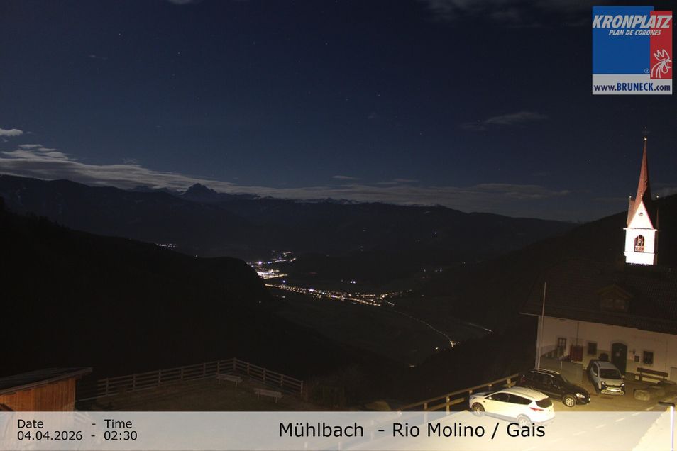 Webcam mit dem Standort: Blick von Mühlbach auf Gais (Tauferer Ahrntal, South Tyrol)