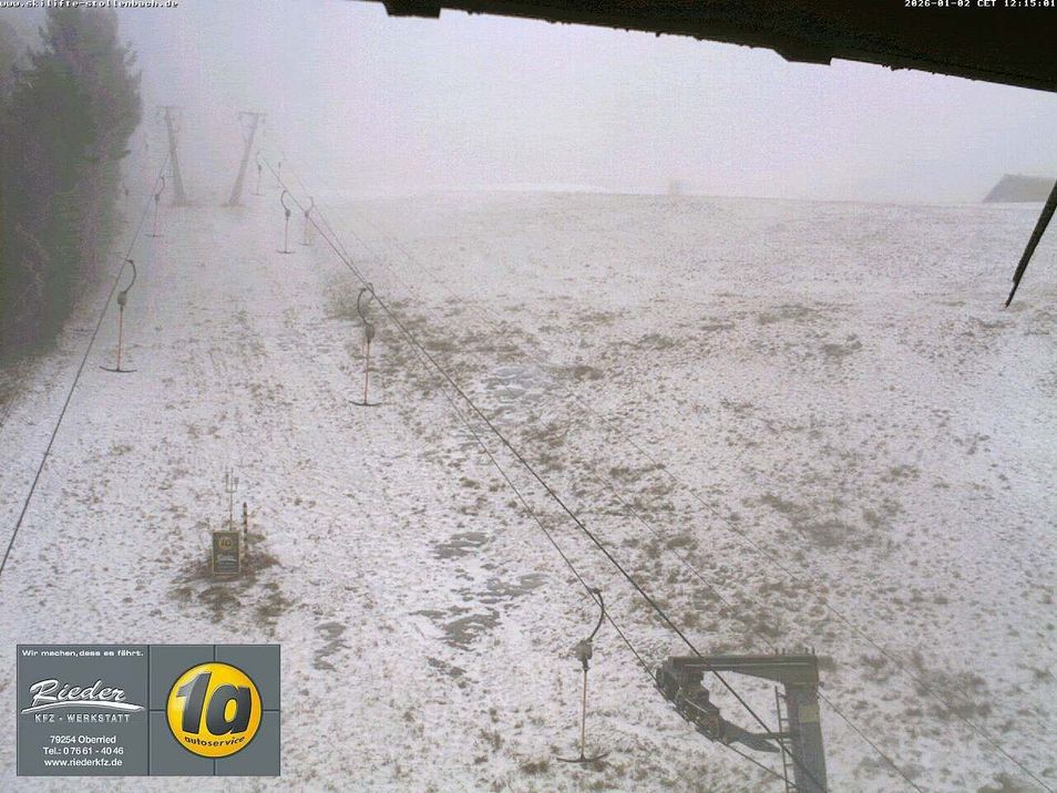 Webcam mit dem Standort: Blick auf das Skigebiet Stollenbach