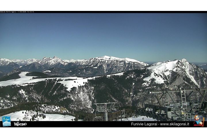 Webcam mit dem Standort: Blick auf die Vette Feltrine vom Sessellift