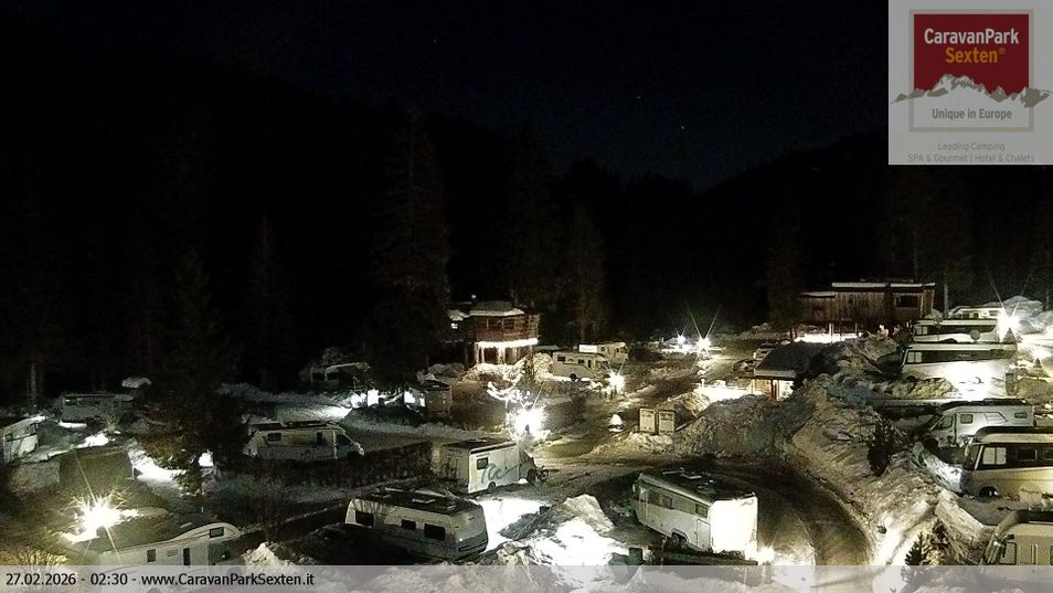 Webcam mit dem Standort: Caravanpark Sexten - Moos