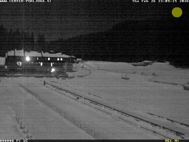 Webcam mit dem Standort: Pokljuka: Blick ins Biathlonstadion