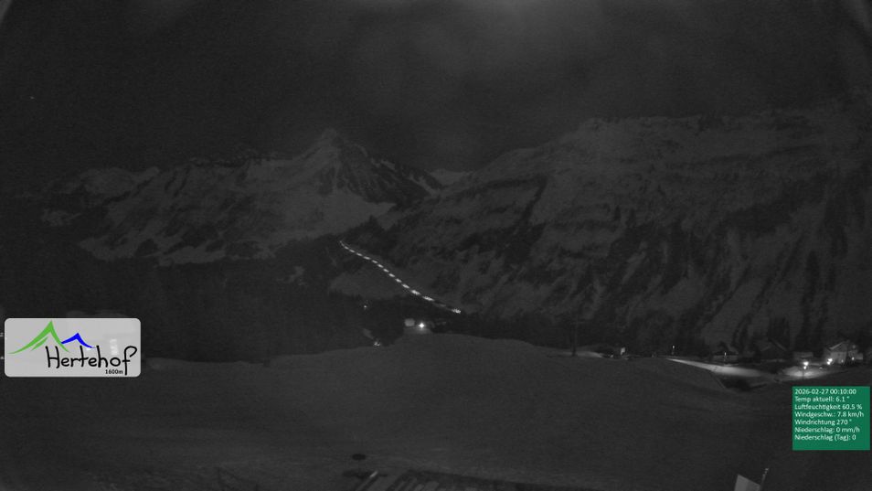 Webcam located at: Damüls: Webcam Hertehof