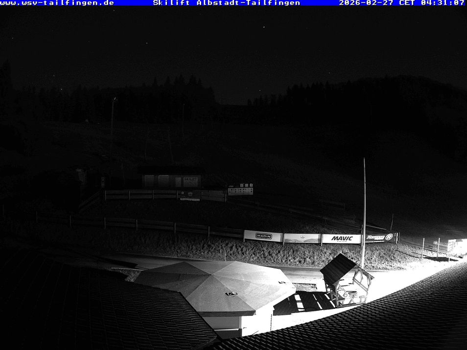 Webcam mit dem Standort: Dach vom WSV-Vereinsheim 'Skihaus Schalkental' an der Schwäbischen Alb