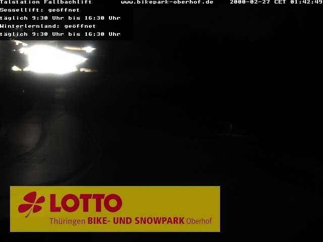 Webcam mit dem Standort: Oberhof: Fallbachhang Talstation