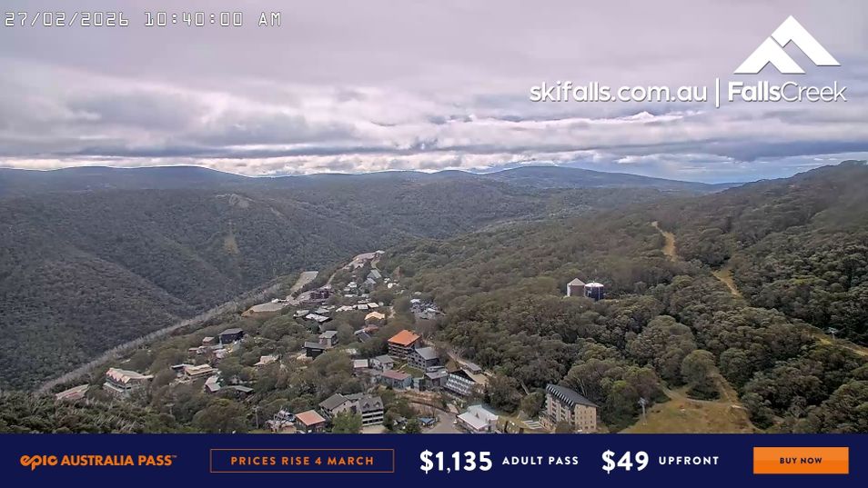 Webcam mit dem Standort: Falls Creek: Blick auf das Village