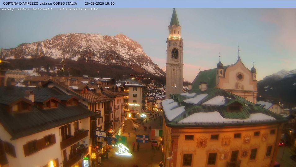 Webcam mit dem Standort: Cortina d'Ampezzo: Fußgängerzone