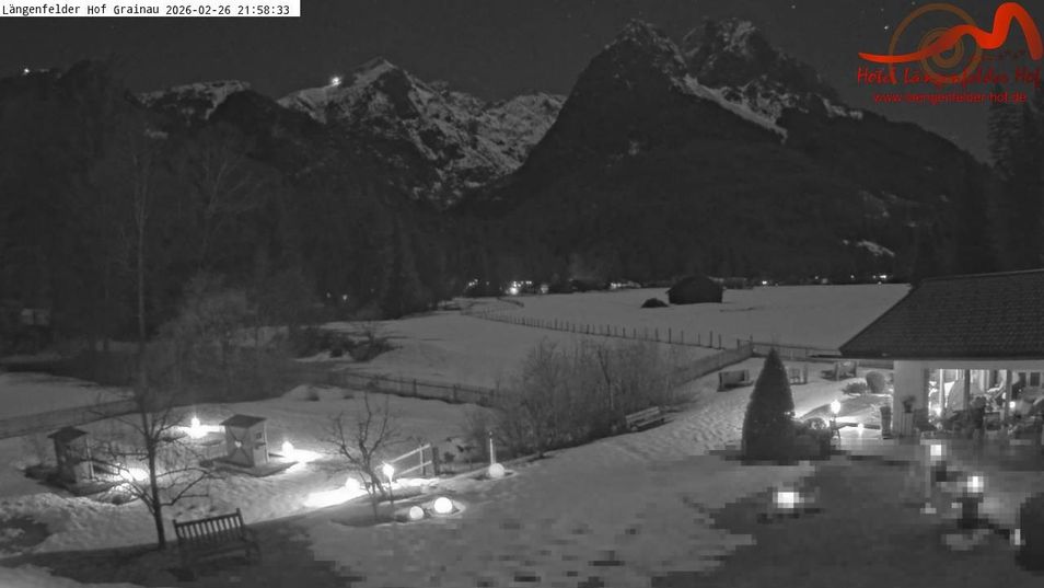 Webcam mit dem Standort: Grainau: Hotel Längenfelder Hof