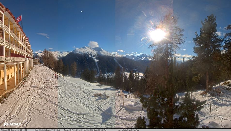 Webcam mit dem Standort: Davos: Hotel Schatzalp