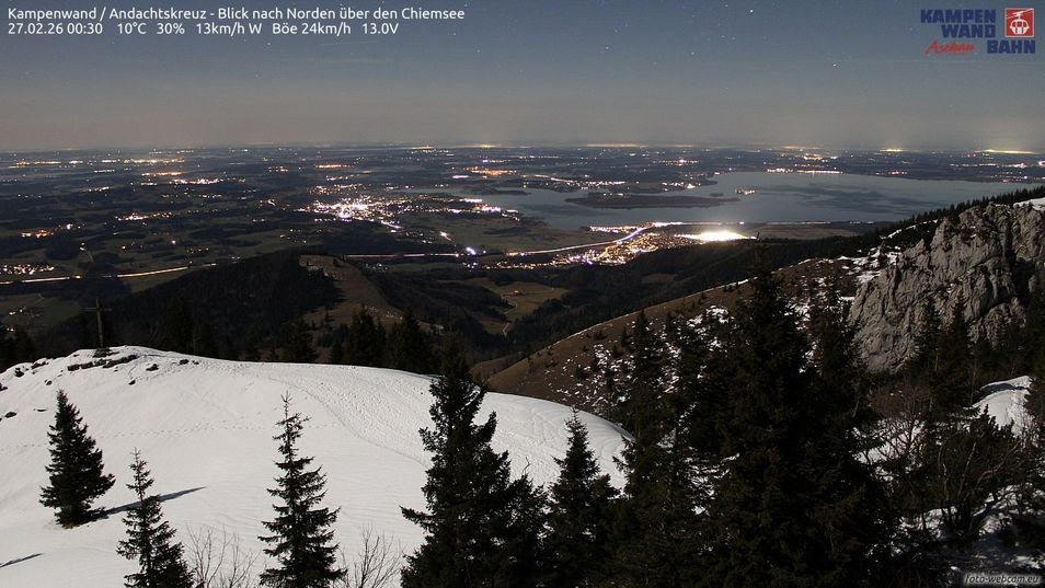 Webcam mit dem Standort: Kampenwand - Blick über den Chiemsee
