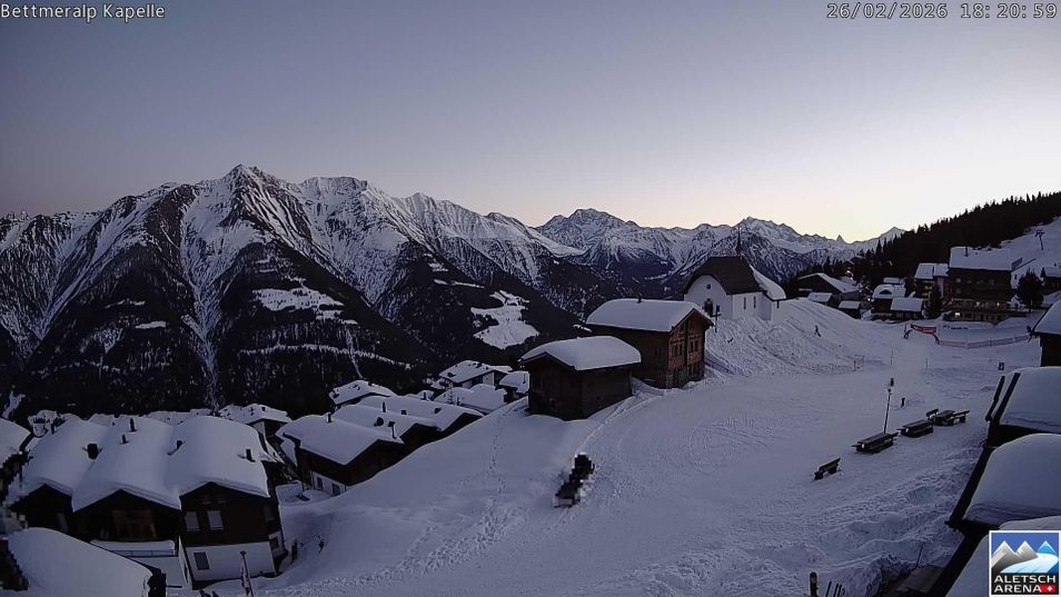 Webcam mit dem Standort: Aletsch Arena: Kapelle Bettmeralp