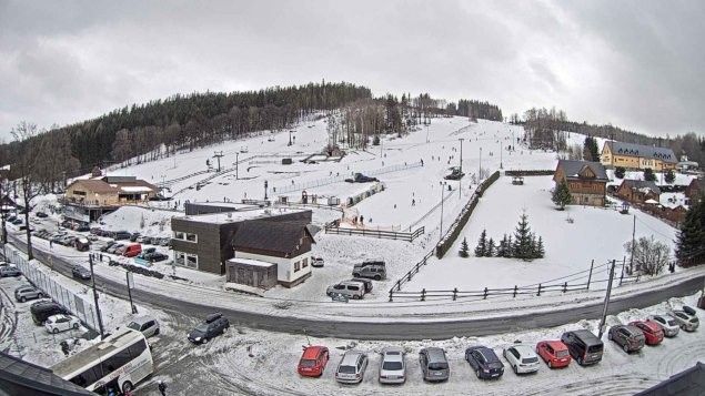 Webcam located at: Karlov (Czech Republic) - base station chairlift Karlov Ski Express and t-bar lift U Pradědu