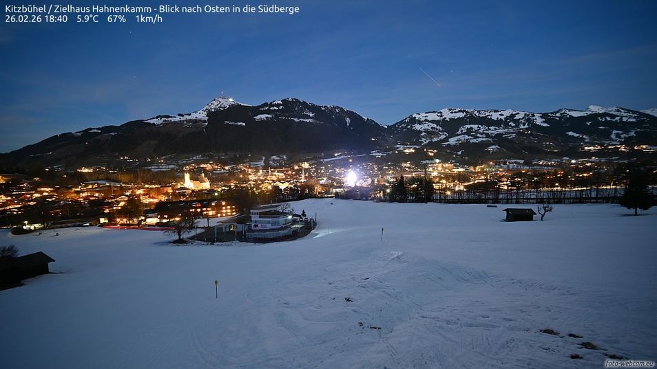 Webcam located at: Kitzbühel - Webcam World Cup Finish Streif