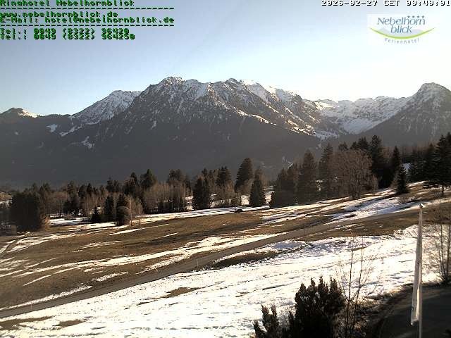 Webcam mit dem Standort: Kornau Nebelhorn