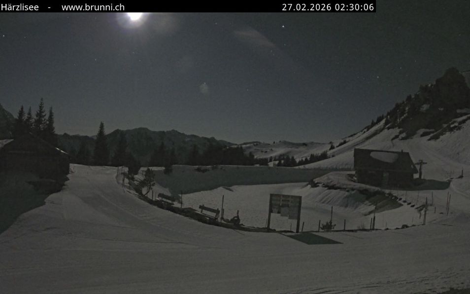 Webcam located at: Engelberg: Lake Härzlisee & mountain restaurant Kräuterhütte