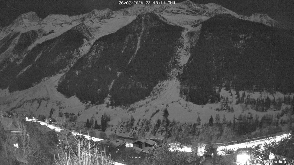 Webcam located at: Lötschental: View from Wiler to Bietschhorn
