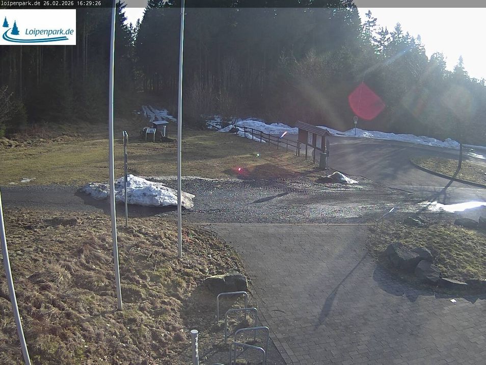 Webcam mit dem Standort: Loipenpark Gersfeld: Haus am Roten Moor