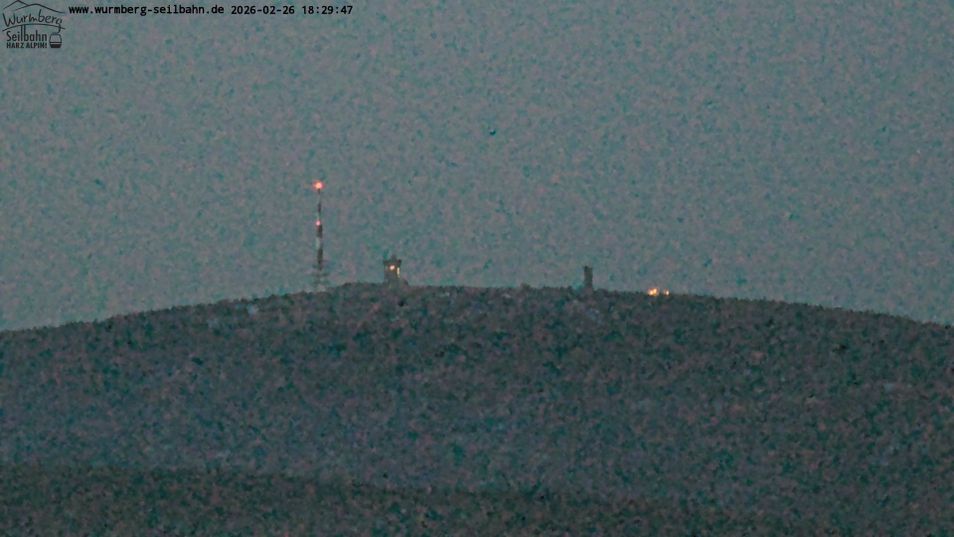 Webcam mit dem Standort: Wurmberg: Nordhang / Blick zum Brocken