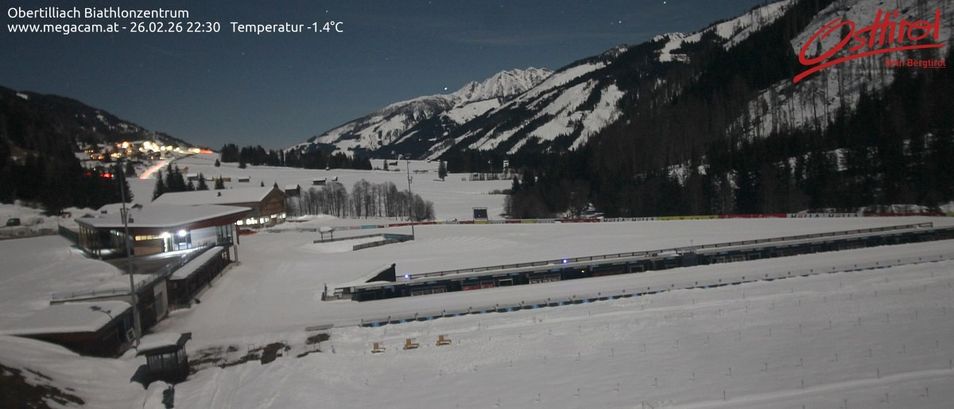 Webcam mit dem Standort: Obertilliach Biathlonzentrum