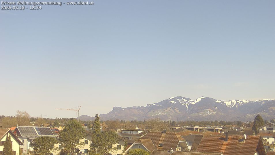 Webcam located at: Panoramic view of the Hohe Kugel and the Rhine Valley from Feldkirch