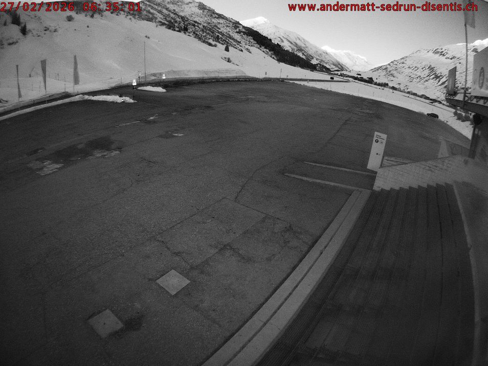 Webcam located at: Andermatt – Parking area Gemsstock Ropeway
