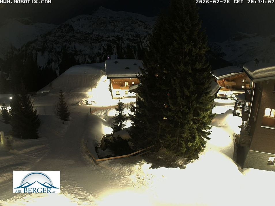 Webcam mit dem Standort: Oberlech: Pension Berger