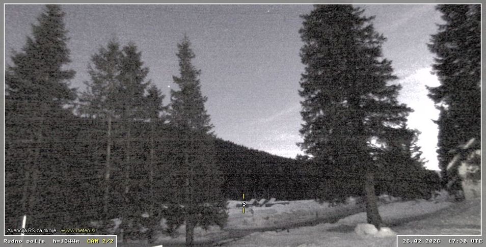 Webcam mit dem Standort: Pokljuka: Wetterstation am Biathlonstadion
