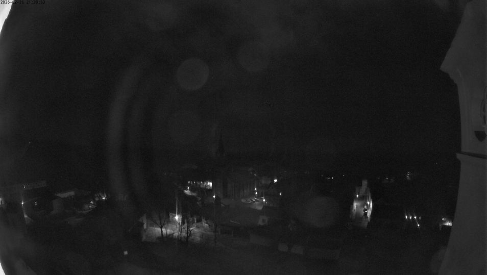 Webcam mit dem Standort: Schöneck: Blick vom Rathaus Richtung Kirche