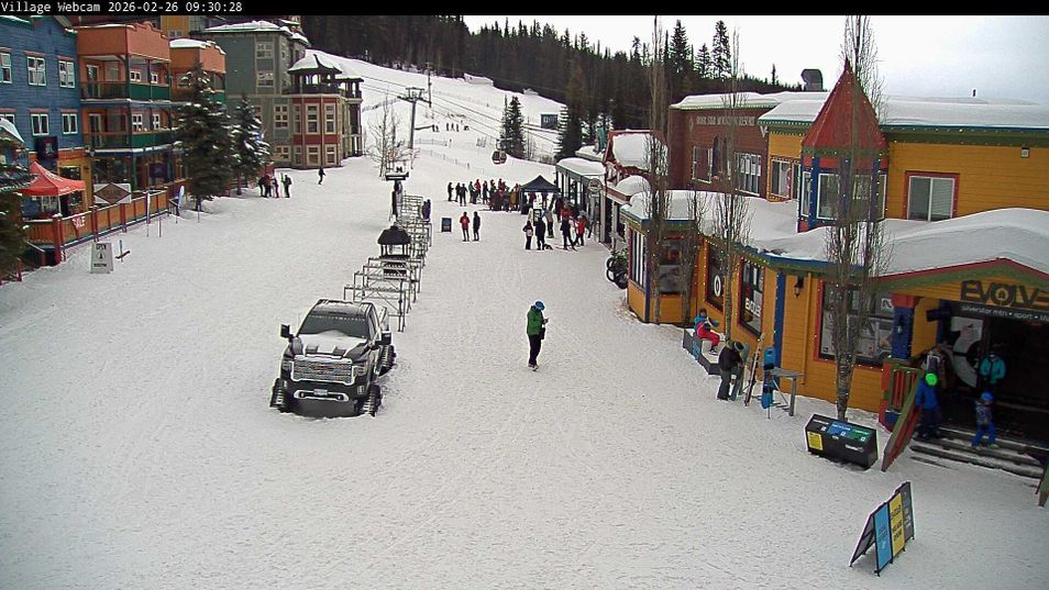 Webcam mit dem Standort: Silver Star Mountain Resort Blick auf das Dorf